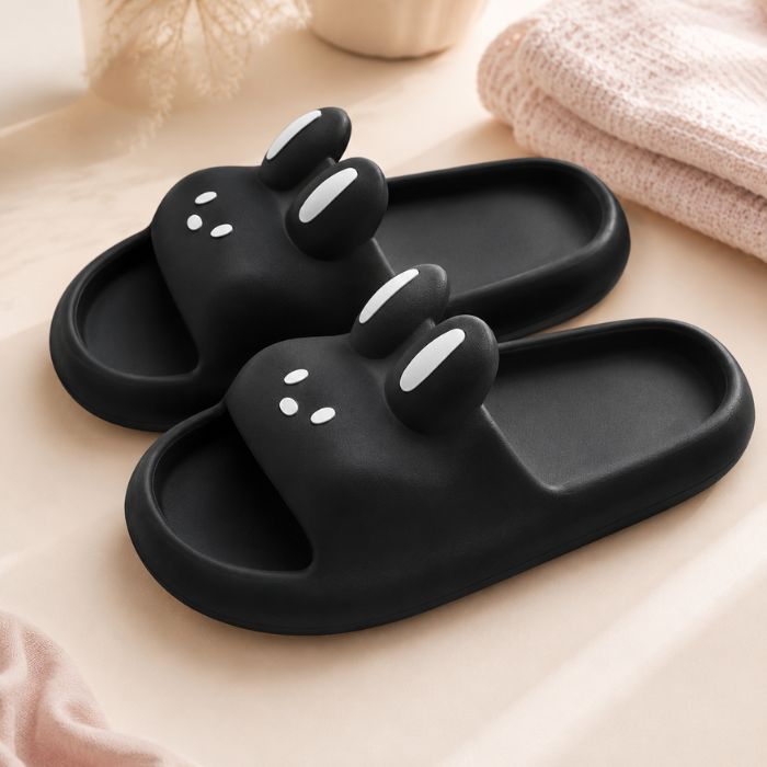 bunny Slippers black