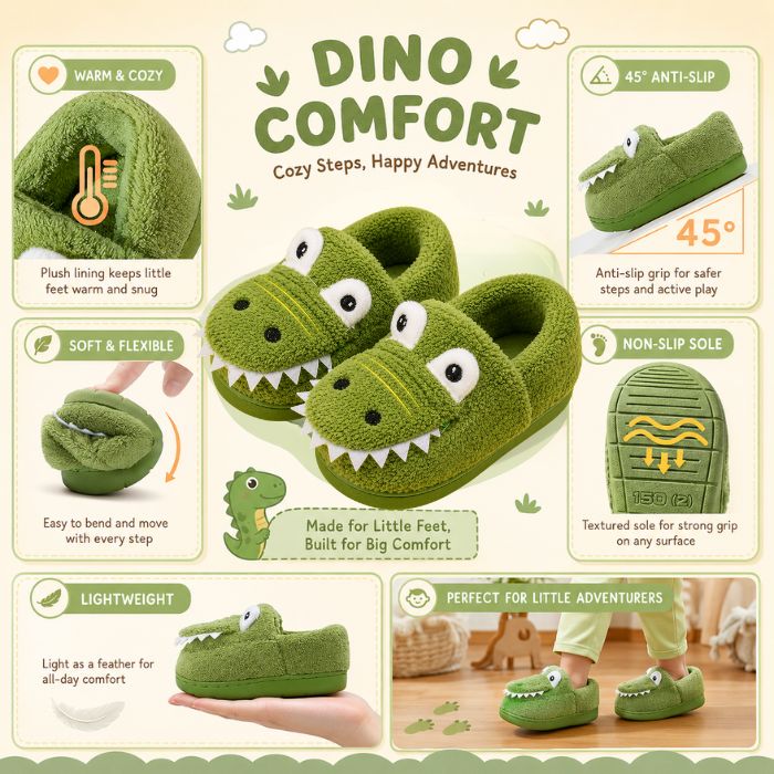 dinosaur slippers toddler