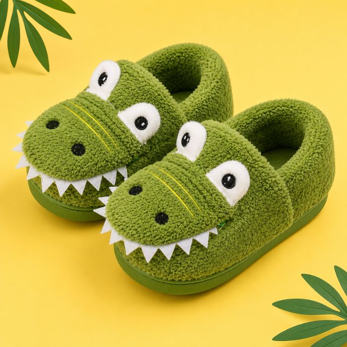 dinosaur slippers toddler Green 