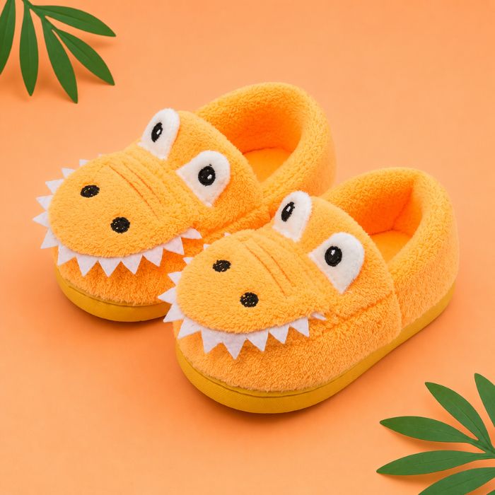 dinosaur slippers toddler yellow 