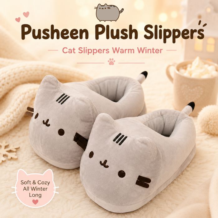 pusheen the cat plush slippers
